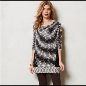 Anthropologie MOTH Black White Sweater